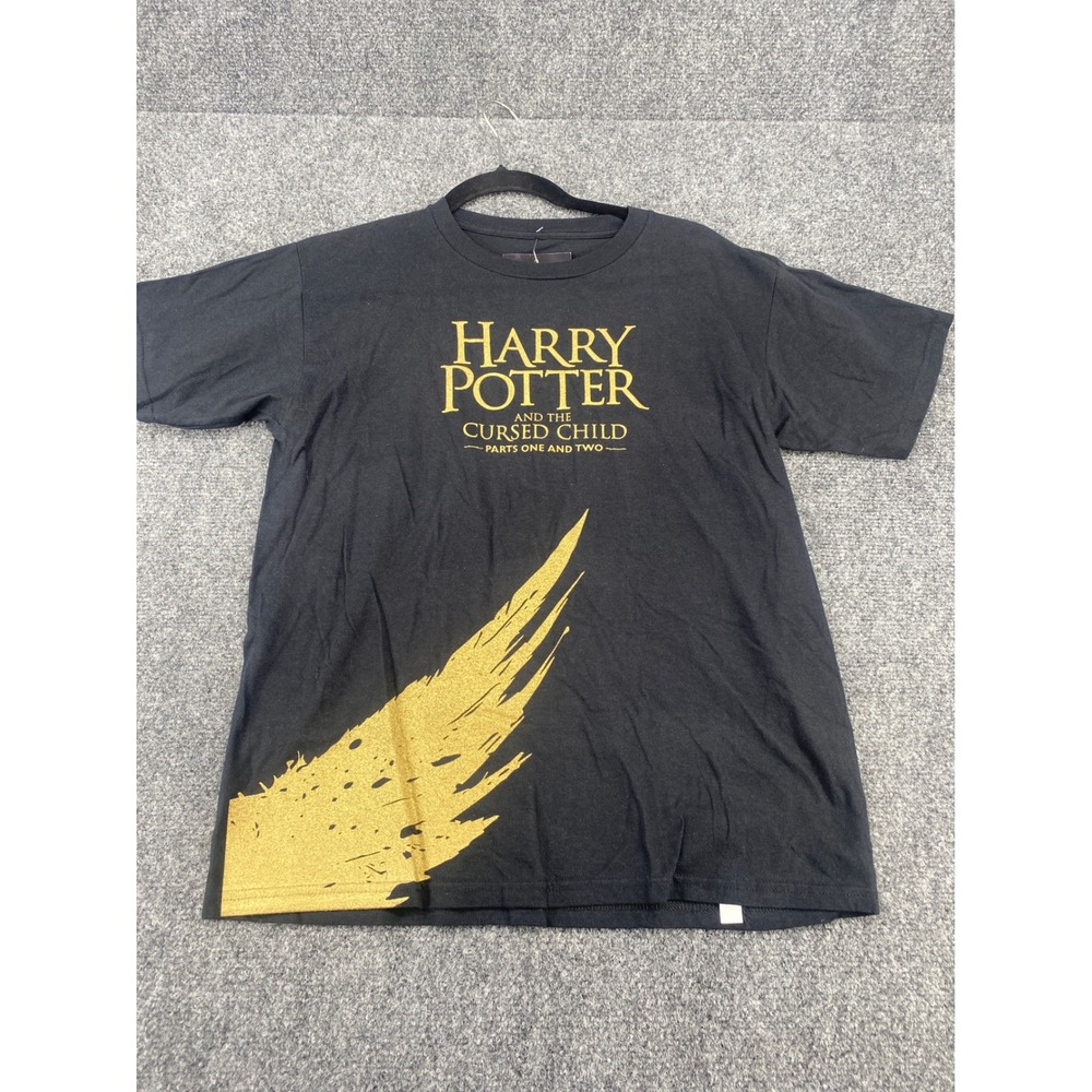 Harry Potter Cursed Child Lyric Theatre Broadway T-Shirt XS Black Gold Wing New